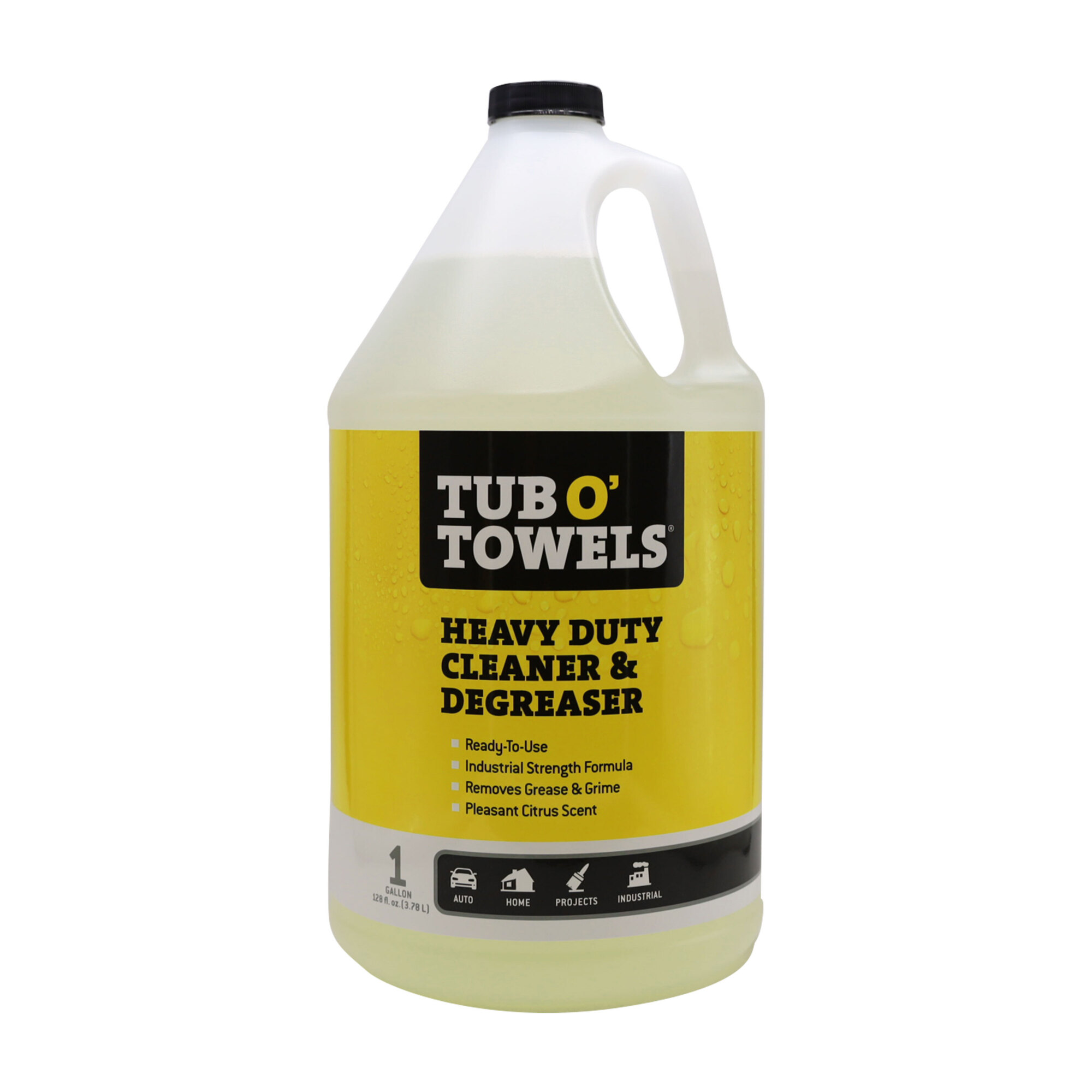 Tub O' Towels, Heavy Duty Cleaner Degrease, Gallon Jug (128oz.), Ounces 128 oz, Scent Type Citrus, Model# TW128-SPR